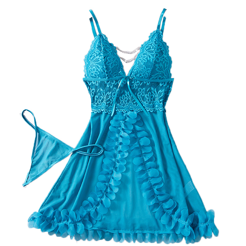 Baby Shop Clothing - See Through Blue Lace Sling Sleepwear