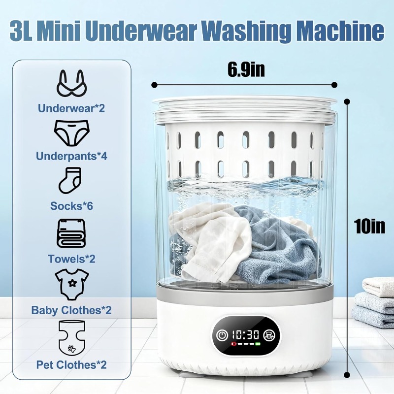 3L Mini Washing Machine,3 In 1 - Baby Clothing Washing Machine review and price
